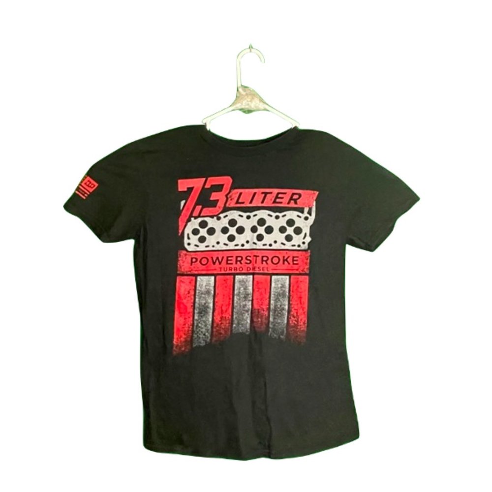 73 Liter Power Stroke Turbo Diesel Black Size Medium Tee Shirt Diesel Power Gear